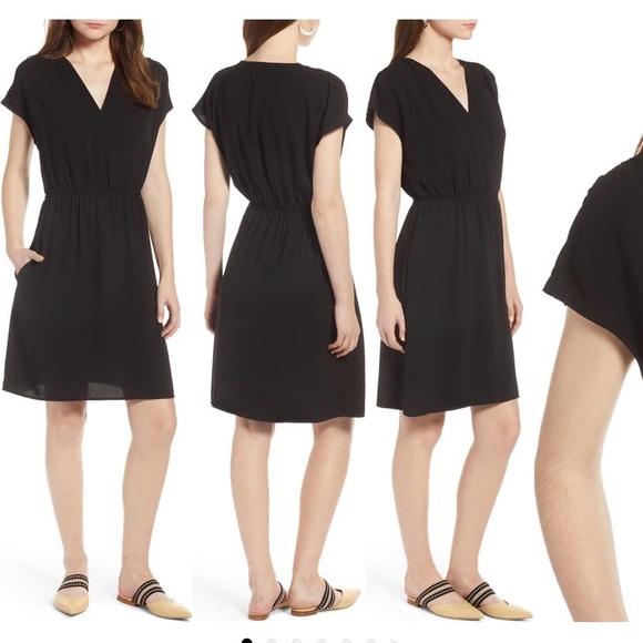 halogen faux wrap dress